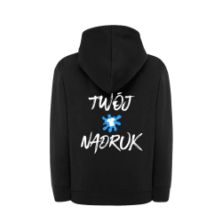 Bluza damska na zamek z nadrukiem - 60% bawełna 290g