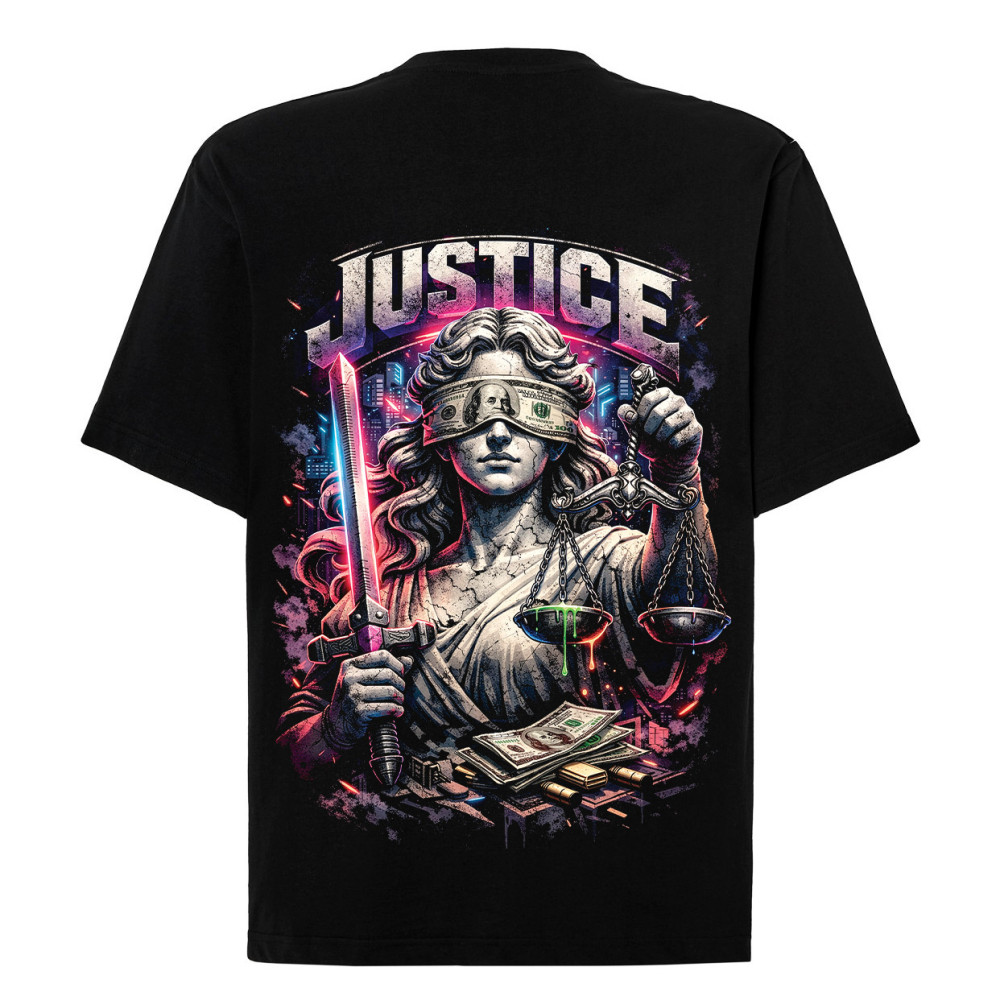 Temida - koszulka streetwear oversize czarna