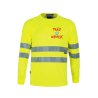 Koszulka na długi rękaw ostrzegawcza z nadrukiem - 100% pes 160g