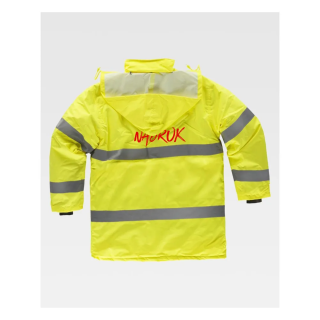 Kurtka ostrzegawcza z nadrukiem - 100% pes 180g