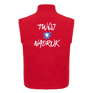 Kamizelka polar męski z nadrukiem - 100% pes 360g