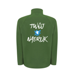 Kurtka softshell męska bez kaptura z nadrukiem - 300g